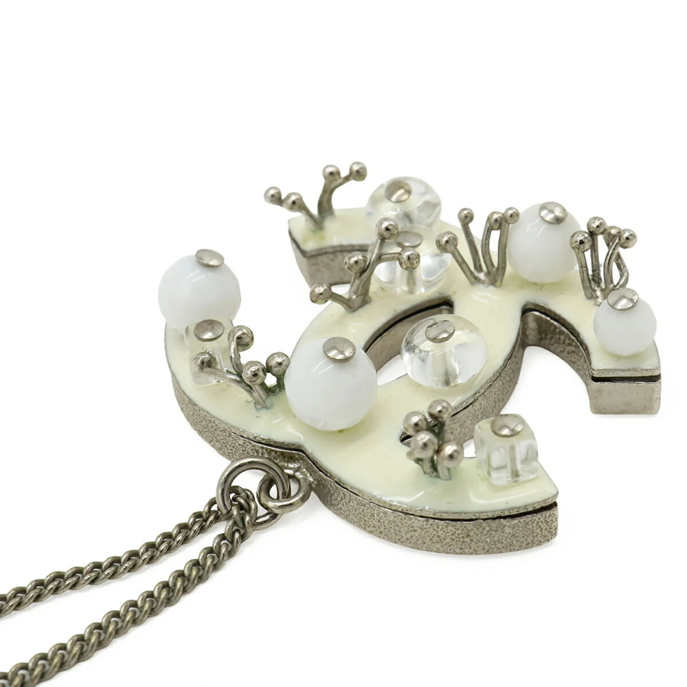 CHANEL White Logo Necklace - Picture 5 of 8